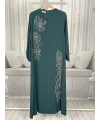 HESNA 8540 ELBİSE - YEŞİL - (Asorti: 46-52)