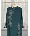 HESNA 8540 ELBİSE - YEŞİL - (Asorti: 46-52)
