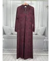 HESNA 8596 ELBİSE - BORDO - (Asorti: 4-6)