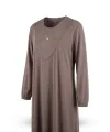 HESNA 8603 ELBİSE - KAHVE - (Asorti: 4-6)