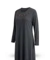 HESNA 8462 NAKIŞLI ELBİSE - SİYAH - (Asorti: 4-7)