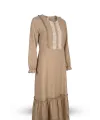HESNA 8301 ELBİSE - BEJ - (Asorti: 46-52)