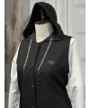 HESNA 7078 KAPİTONE YELEK - SİYAH - (Asorti: 46-52)