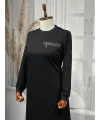HESNA 8191 ELBİSE - SİYAH - (Asorti: 3-6)