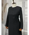 HESNA 8426 ELBİSE - SİYAH - (Asorti: 44-54)