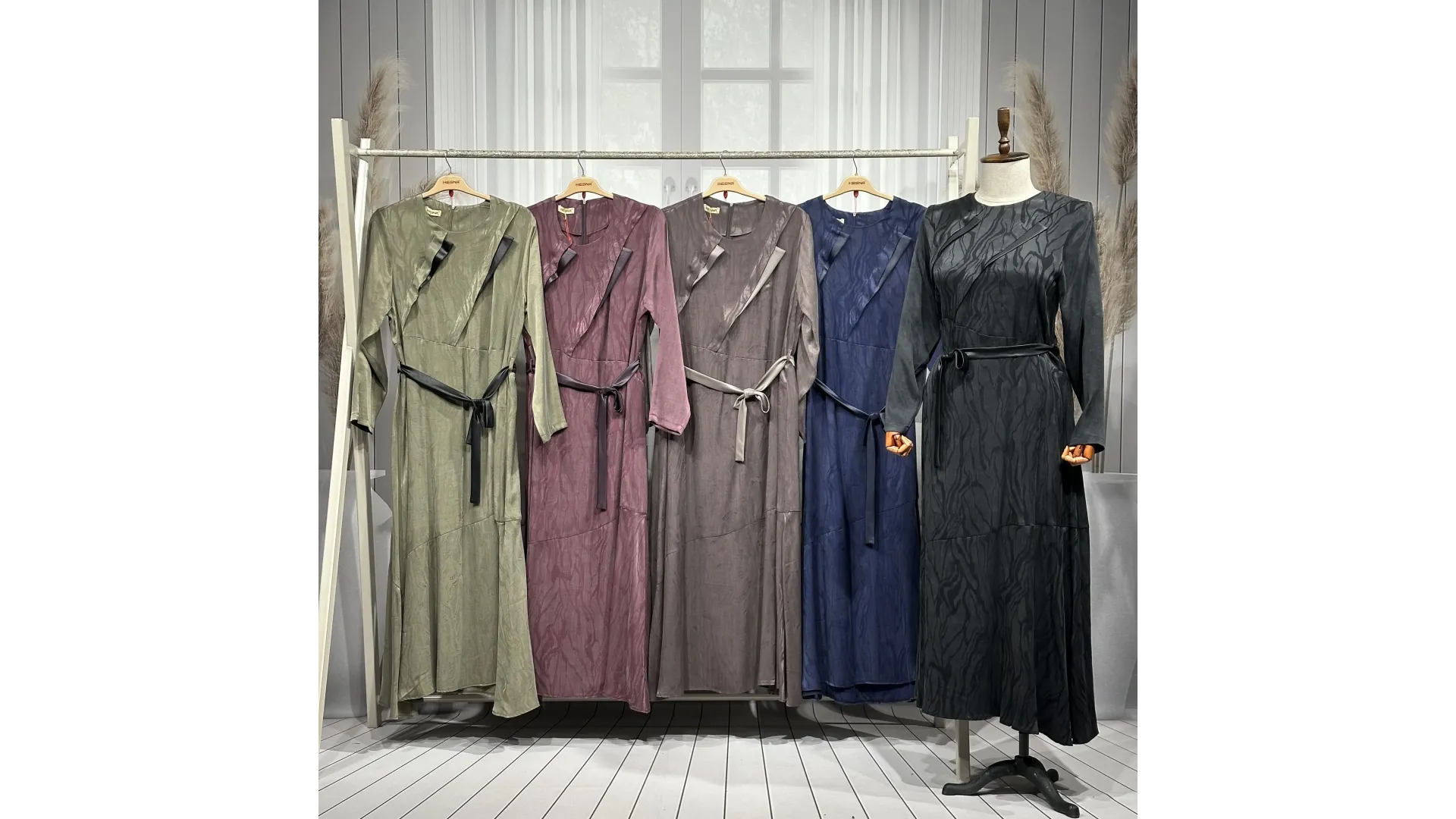 HESNA 8447 ELBİSE - SİYAH - (Asorti: 4-6)