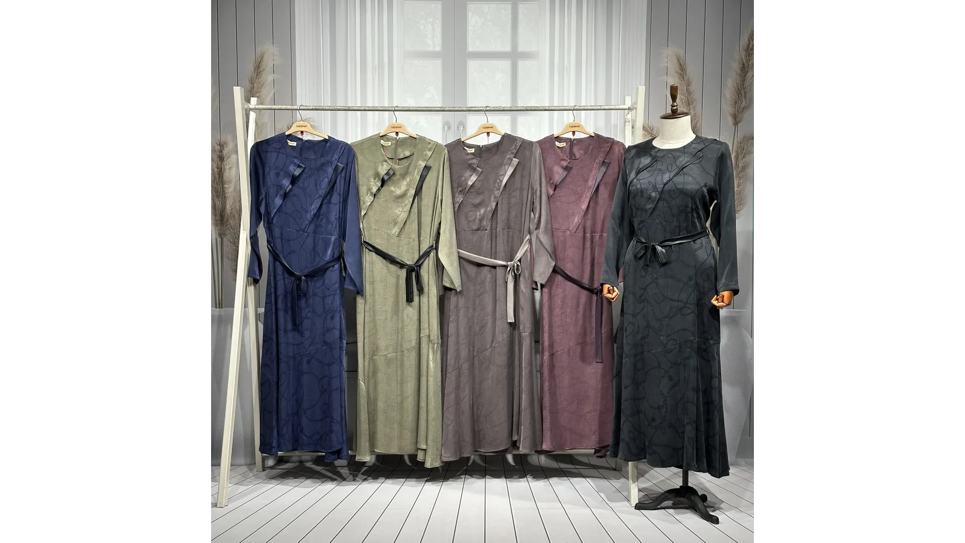 HESNA 8447 ELBİSE - SİYAH - (Asorti: 4-6)