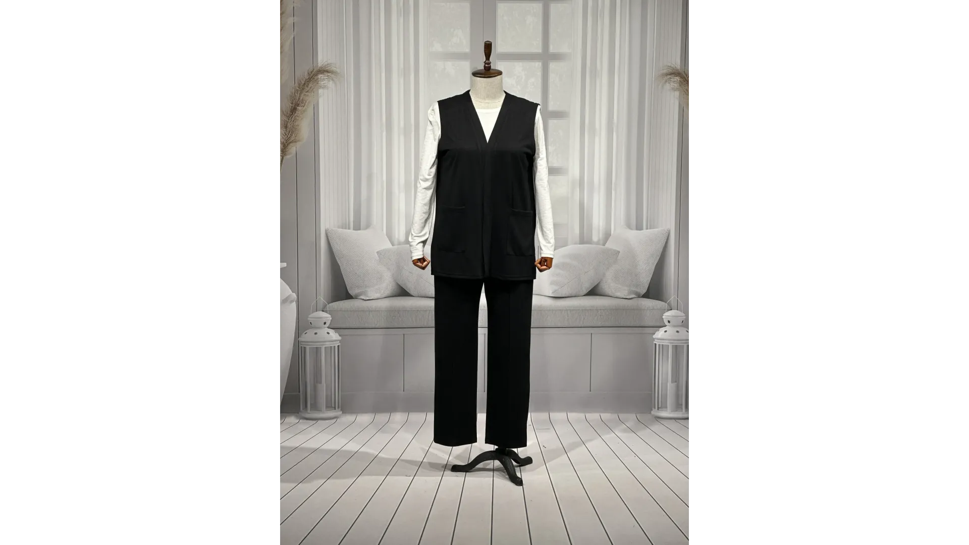 BUĞRA YELEK - SİYAH - (Asorti: 3-5)