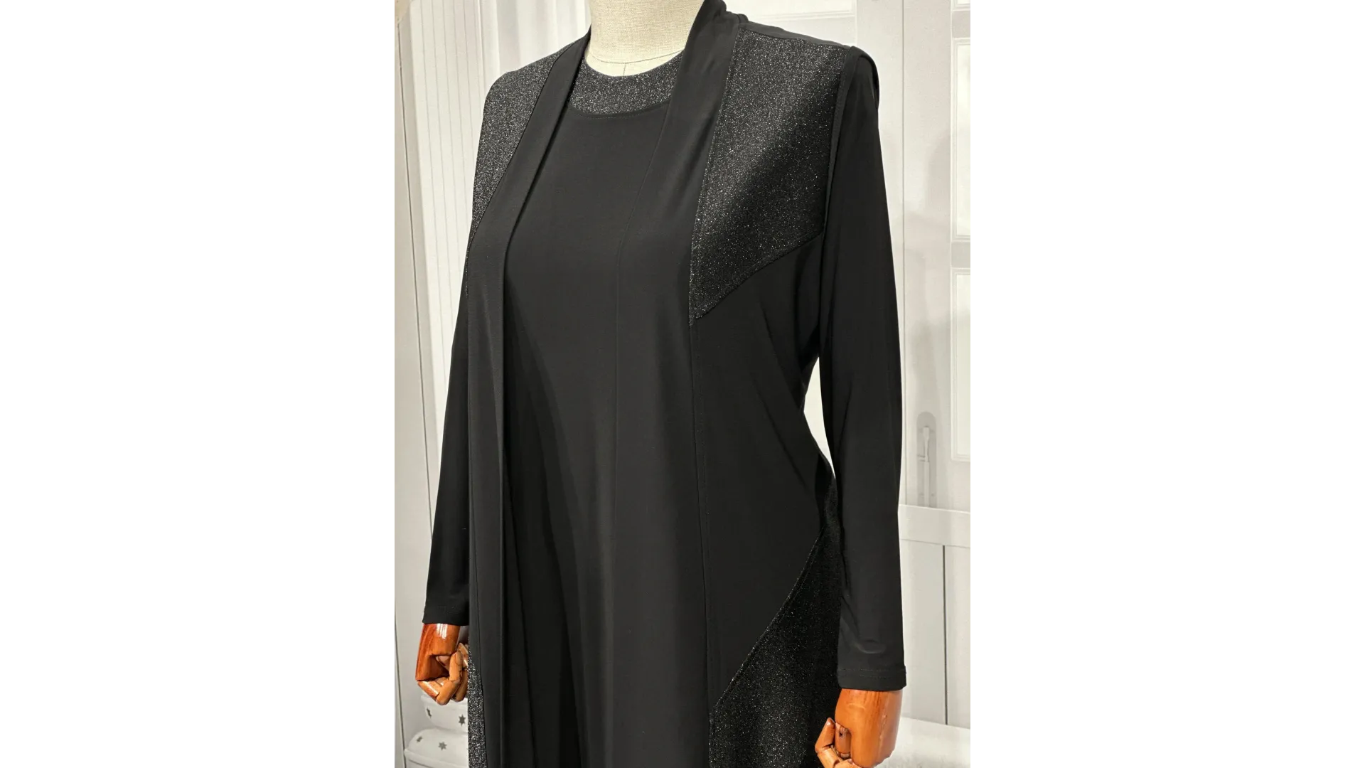 HESNA 1094 YELEKLİ TAKIM - SİYAH - (Asorti: 4-7)