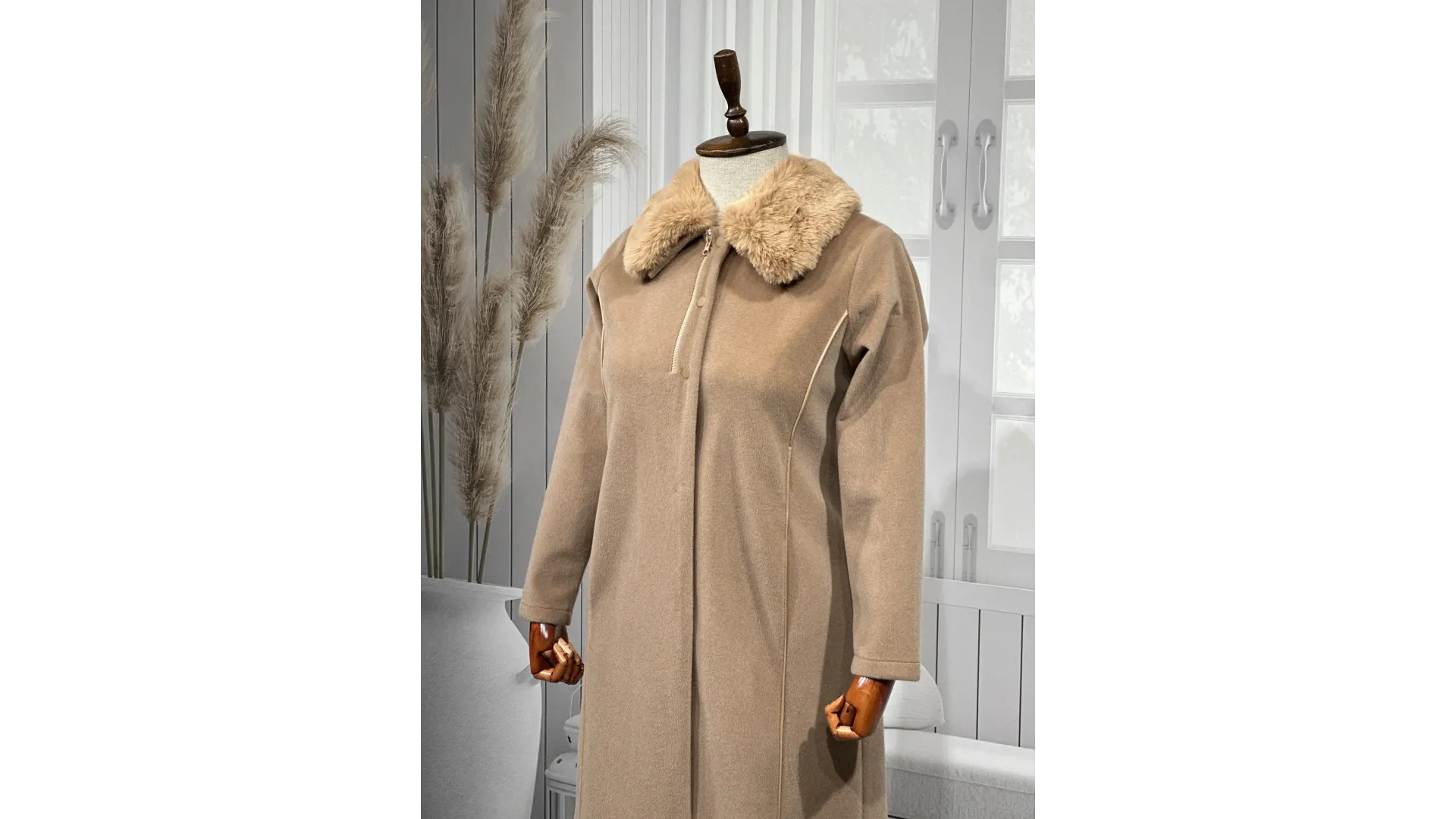 HESNA 2195 PARDESÜ - KOYU CAMEL - (Asorti: 46-52)