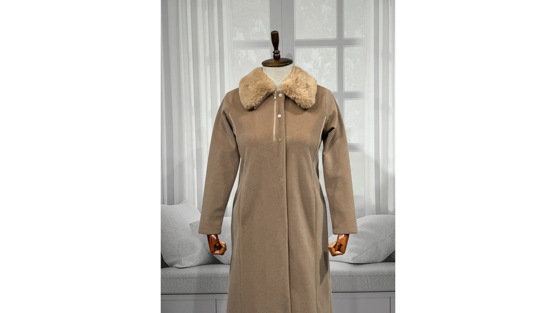 HESNA 2195 PARDESÜ - KOYU CAMEL - (Asorti: 46-52)