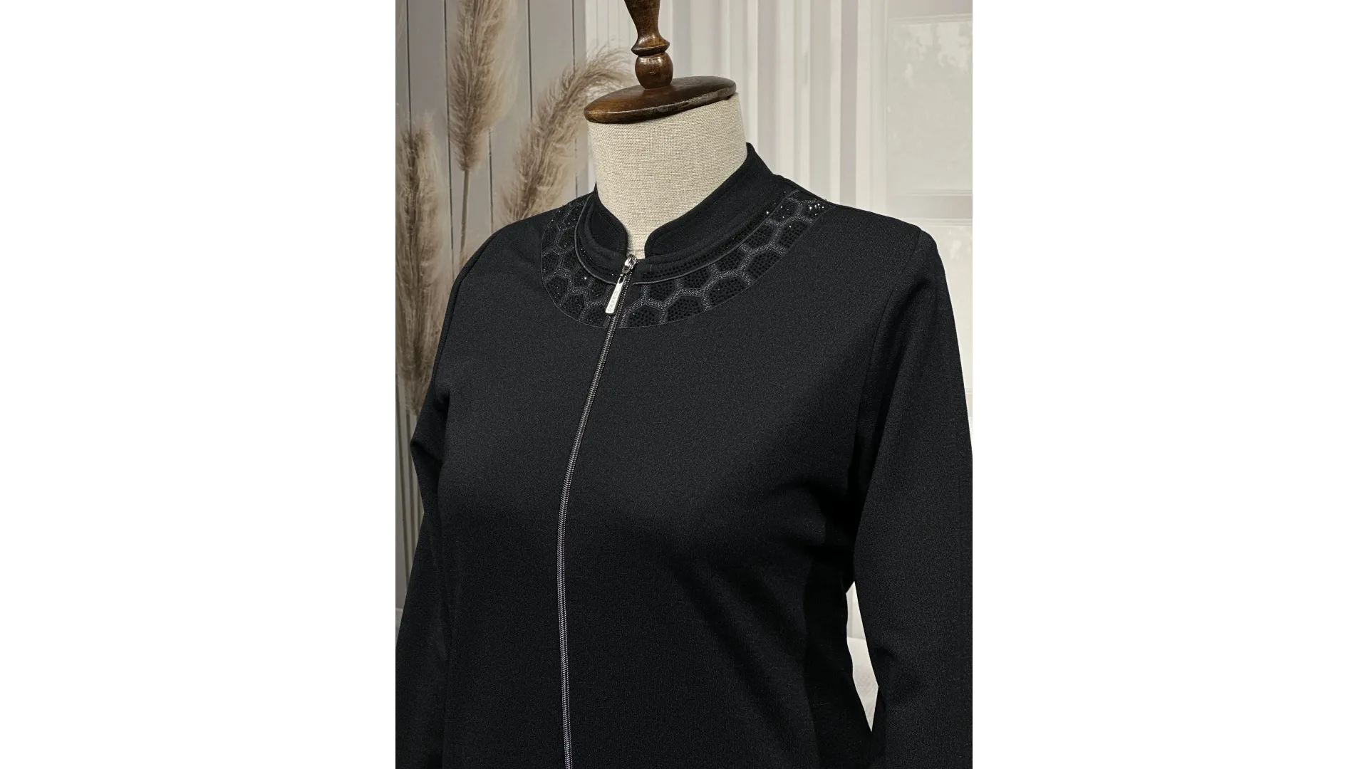 HESNA 2203 NAKIŞLI PARDESÜ - LACİVERT - (Asorti: 4-7)