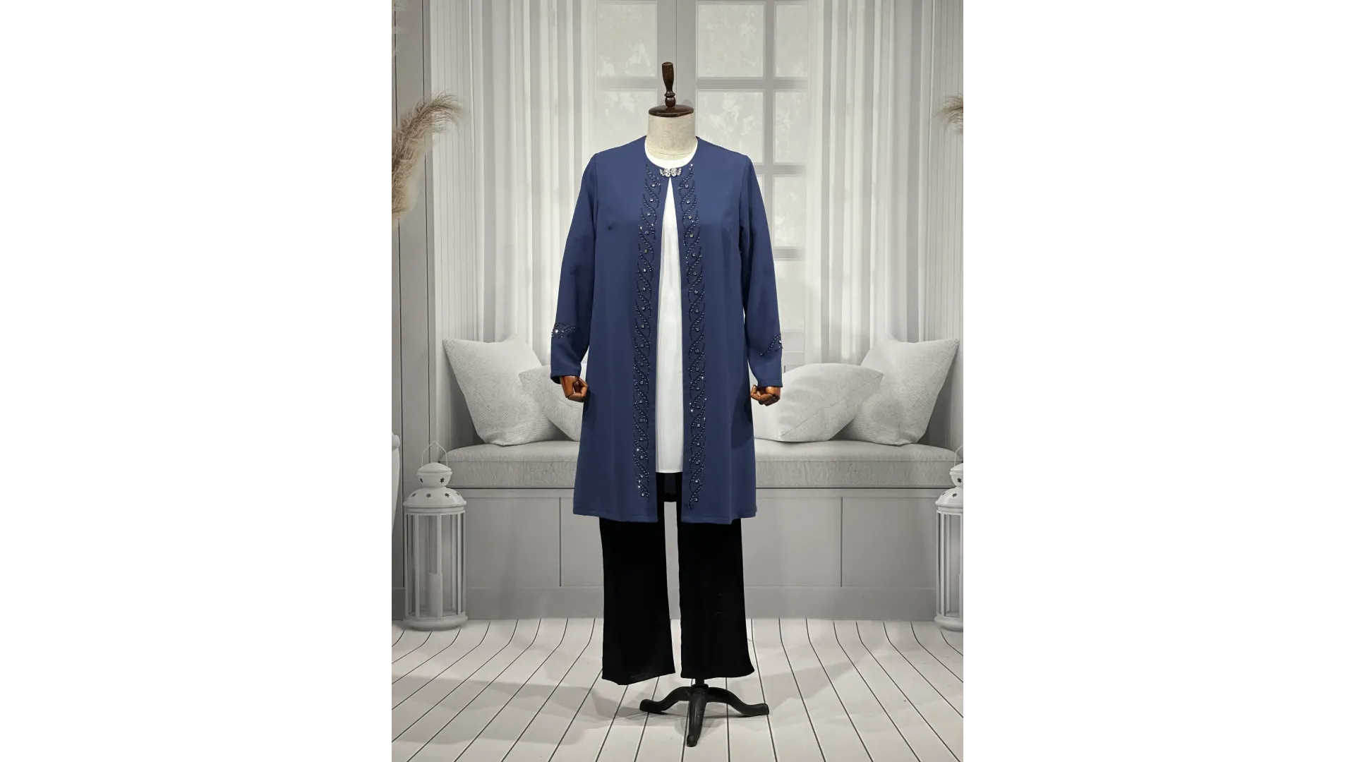 HESNA 3517 TAKIM - İNDİGO - (Asorti: 46-52)