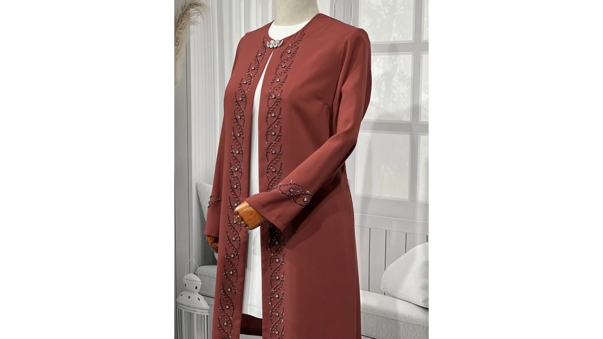 HESNA 3517 TAKIM - KİREMİT - (Asorti: 46-52)