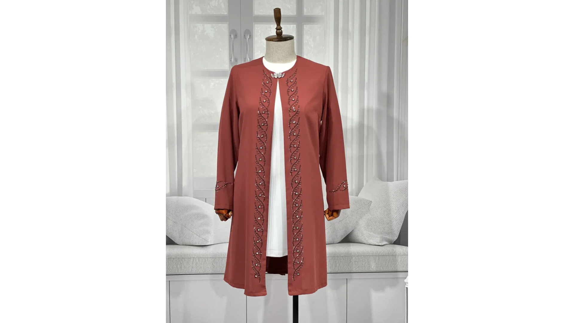 HESNA 3517 TAKIM - KİREMİT - (Asorti: 46-52)