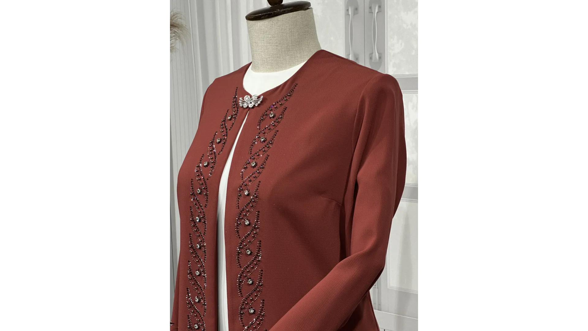 HESNA 3517 TAKIM - KİREMİT - (Asorti: 46-52)