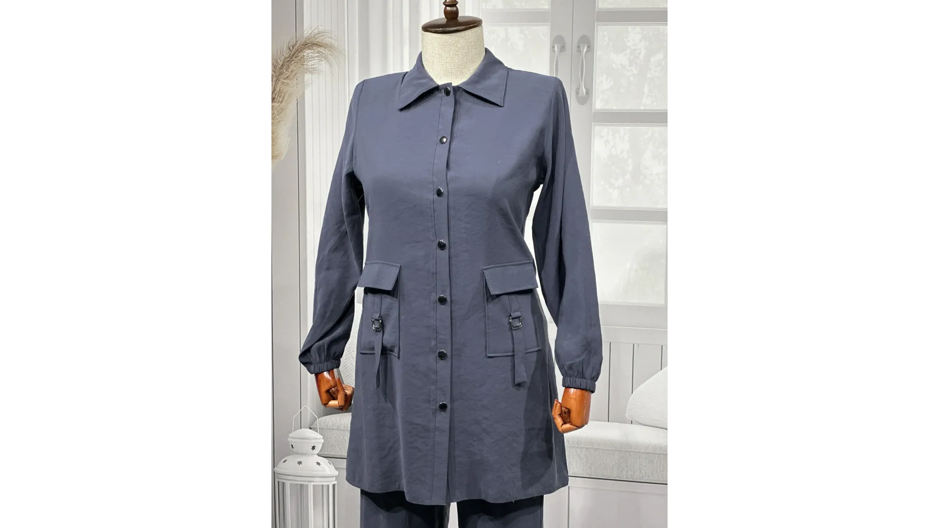 HESNA 4614 TAKIM - ANTRASİT - (Asorti: 46-52)