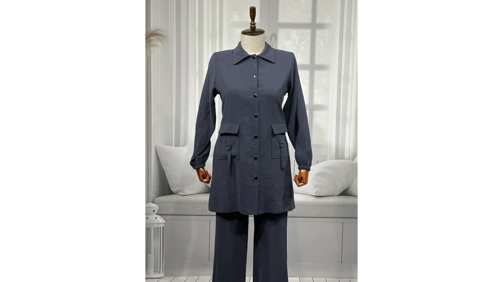 HESNA 4614 TAKIM - ANTRASİT - (Asorti: 46-52)