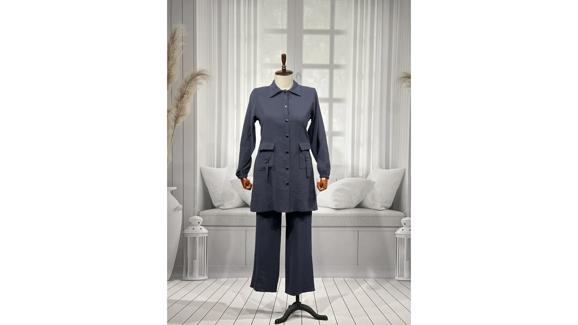 HESNA 4614 TAKIM - ANTRASİT - (Asorti: 46-52)