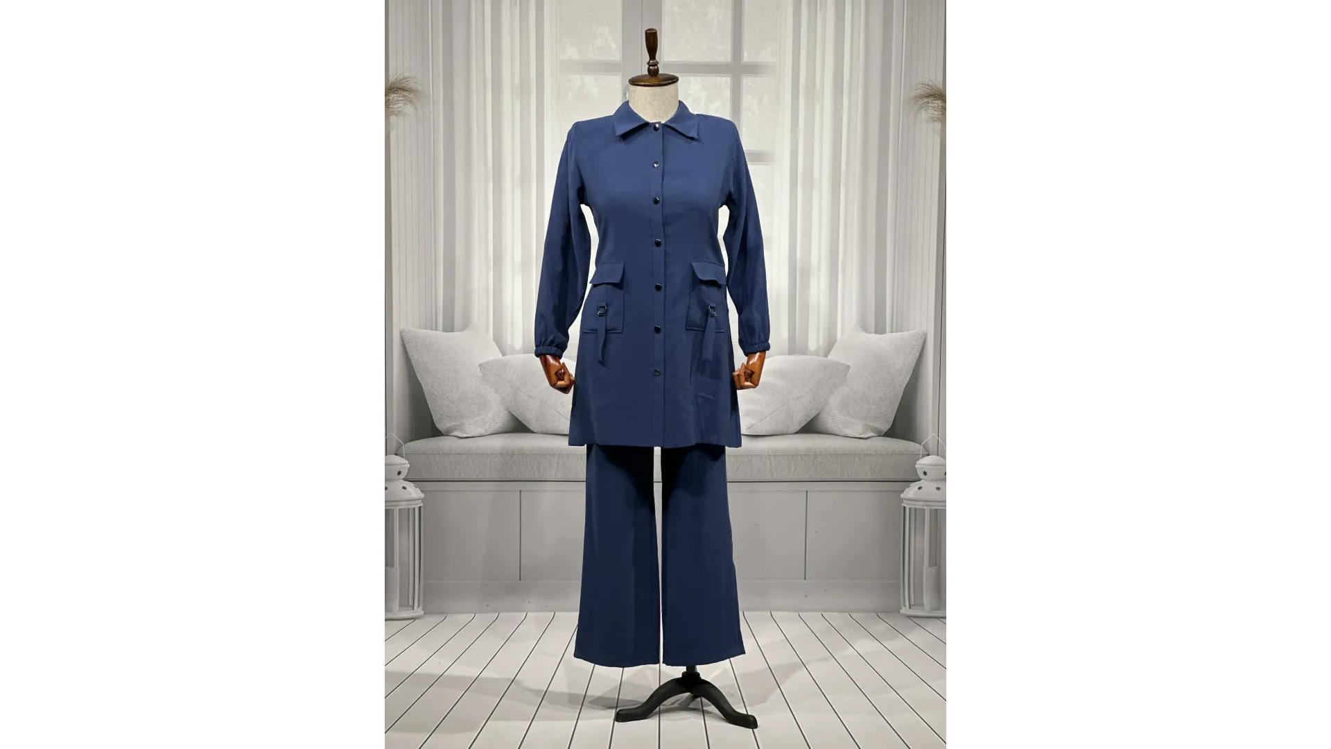 HESNA 4614 TAKIM - İNDİGO - (Asorti: 46-52)