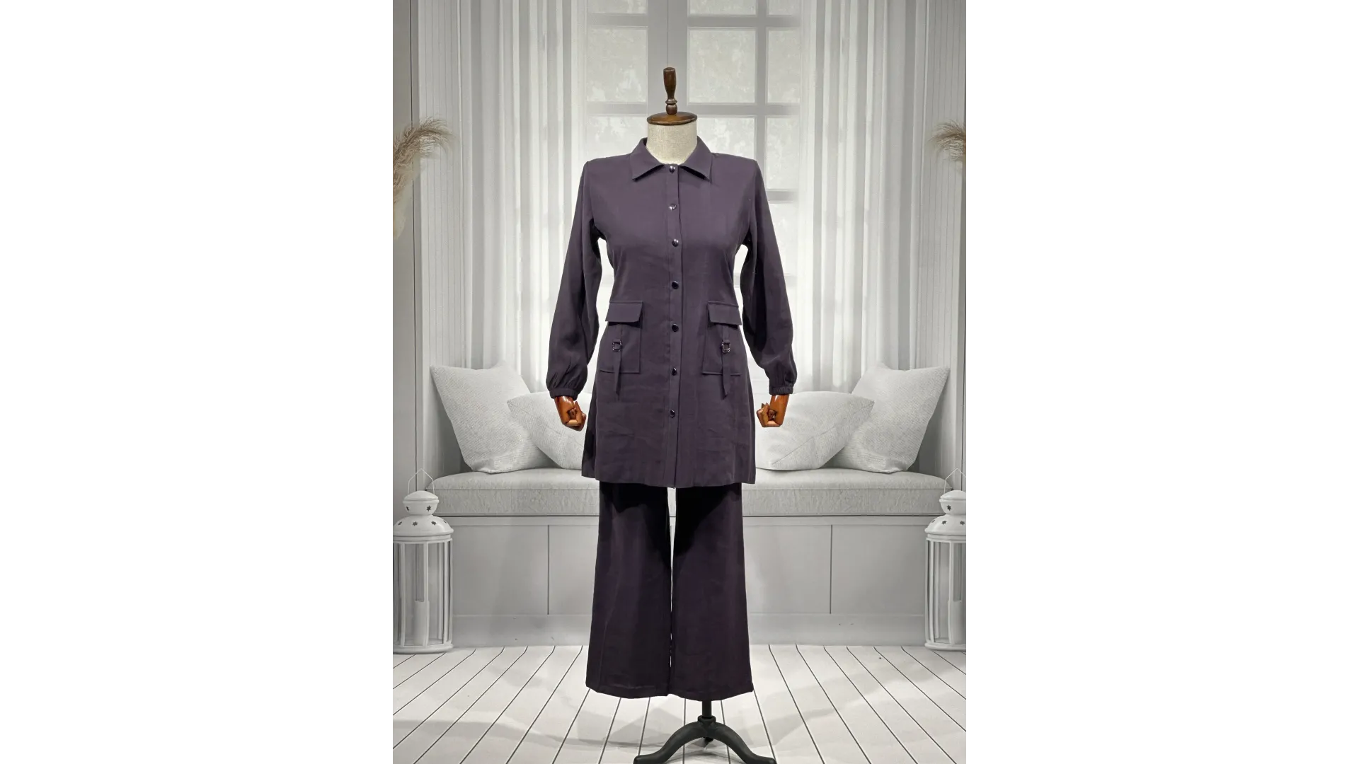 HESNA 4614 TAKIM - MÜRDÜM - (Asorti: 46-52)