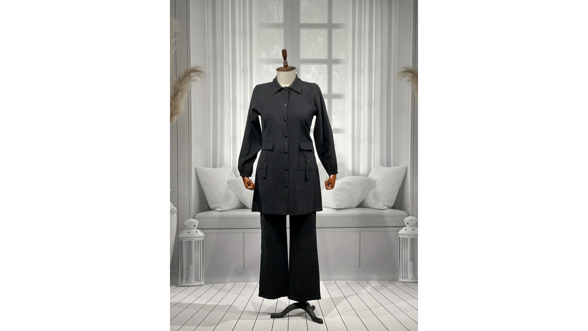 HESNA 4614 TAKIM - SİYAH - (Asorti: 46-52)