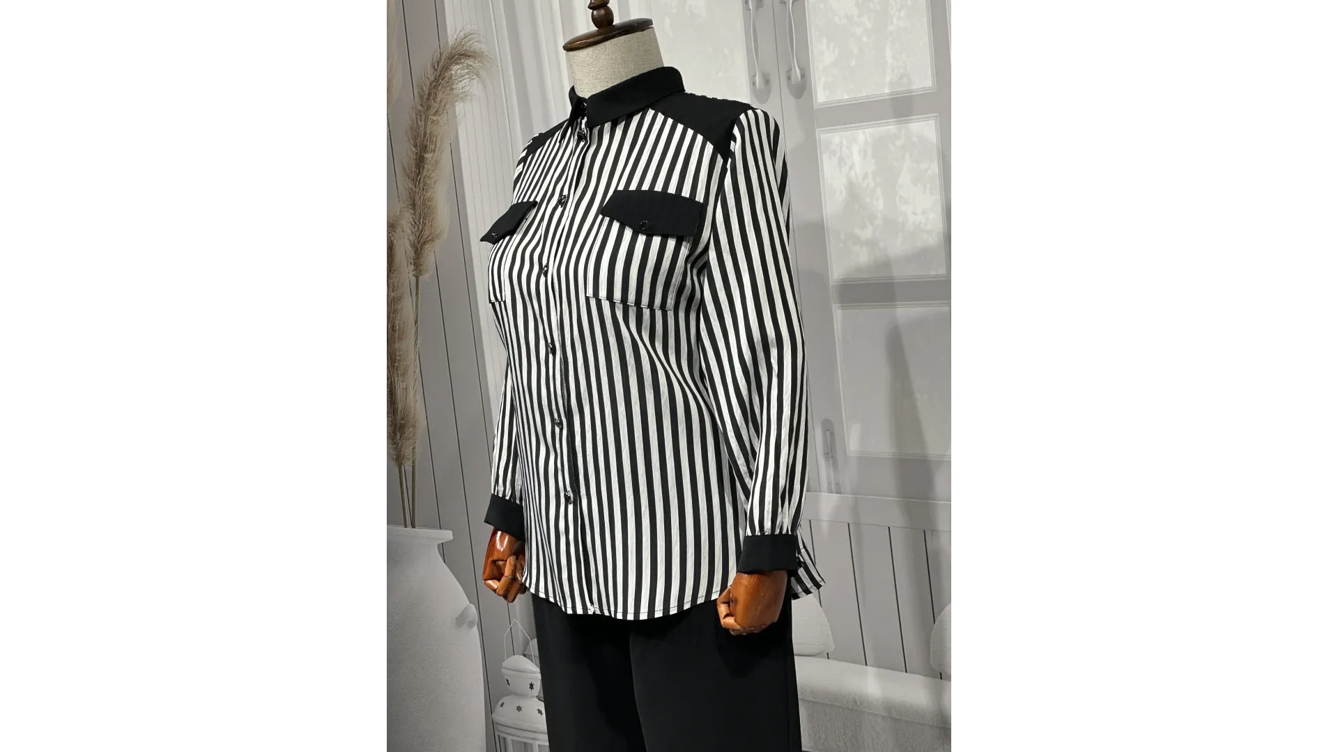 HESNA 4615 ÇİZGİLİ TAKIM - SİYAH - (Asorti: 46-52)