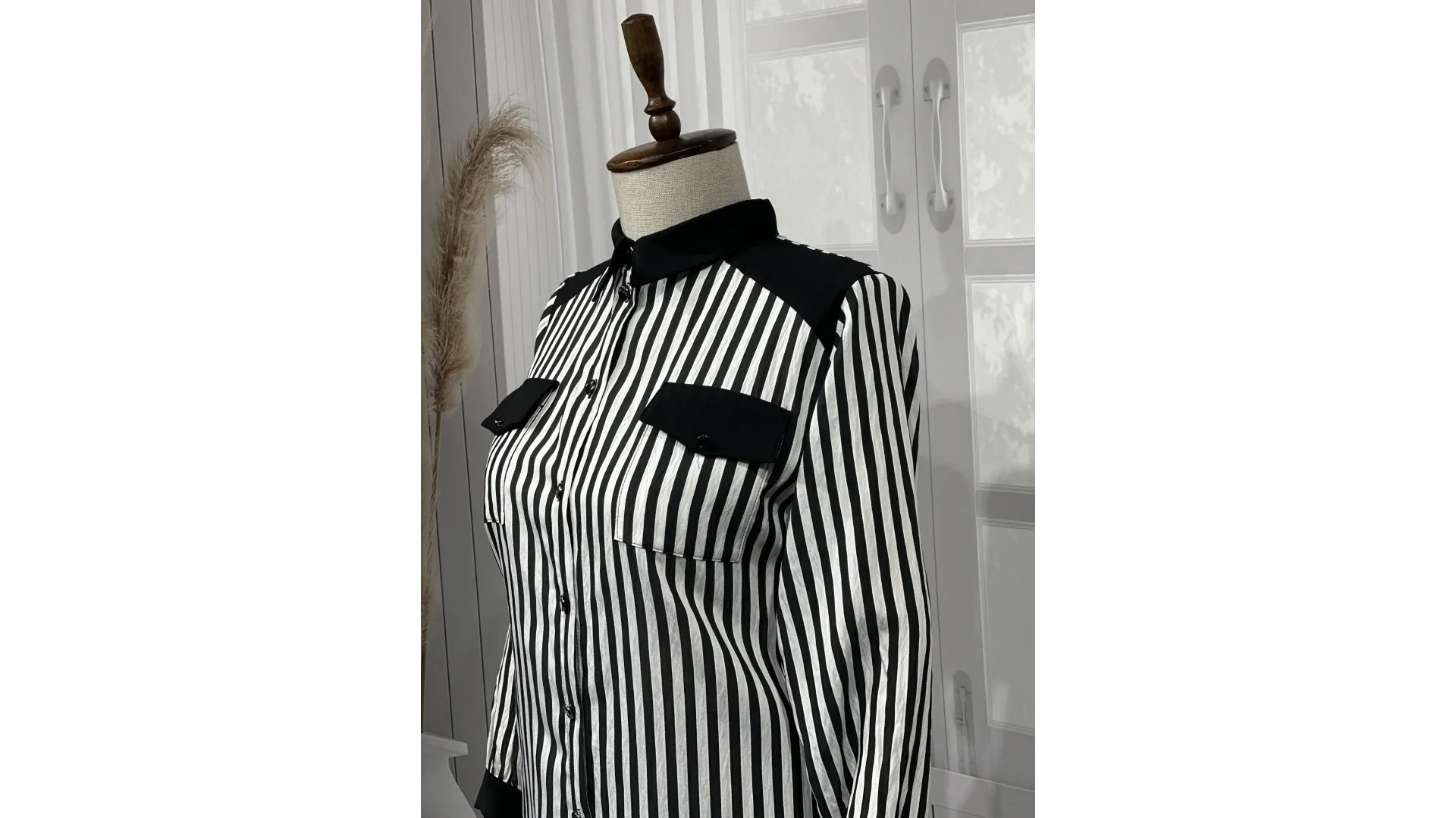 HESNA 4615 ÇİZGİLİ TAKIM - SİYAH - (Asorti: 46-52)