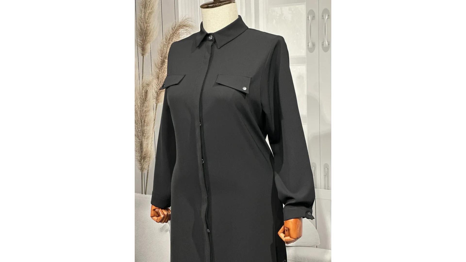 HESNA 5097 TUNİK - SİYAH - (Asorti: 46-52)