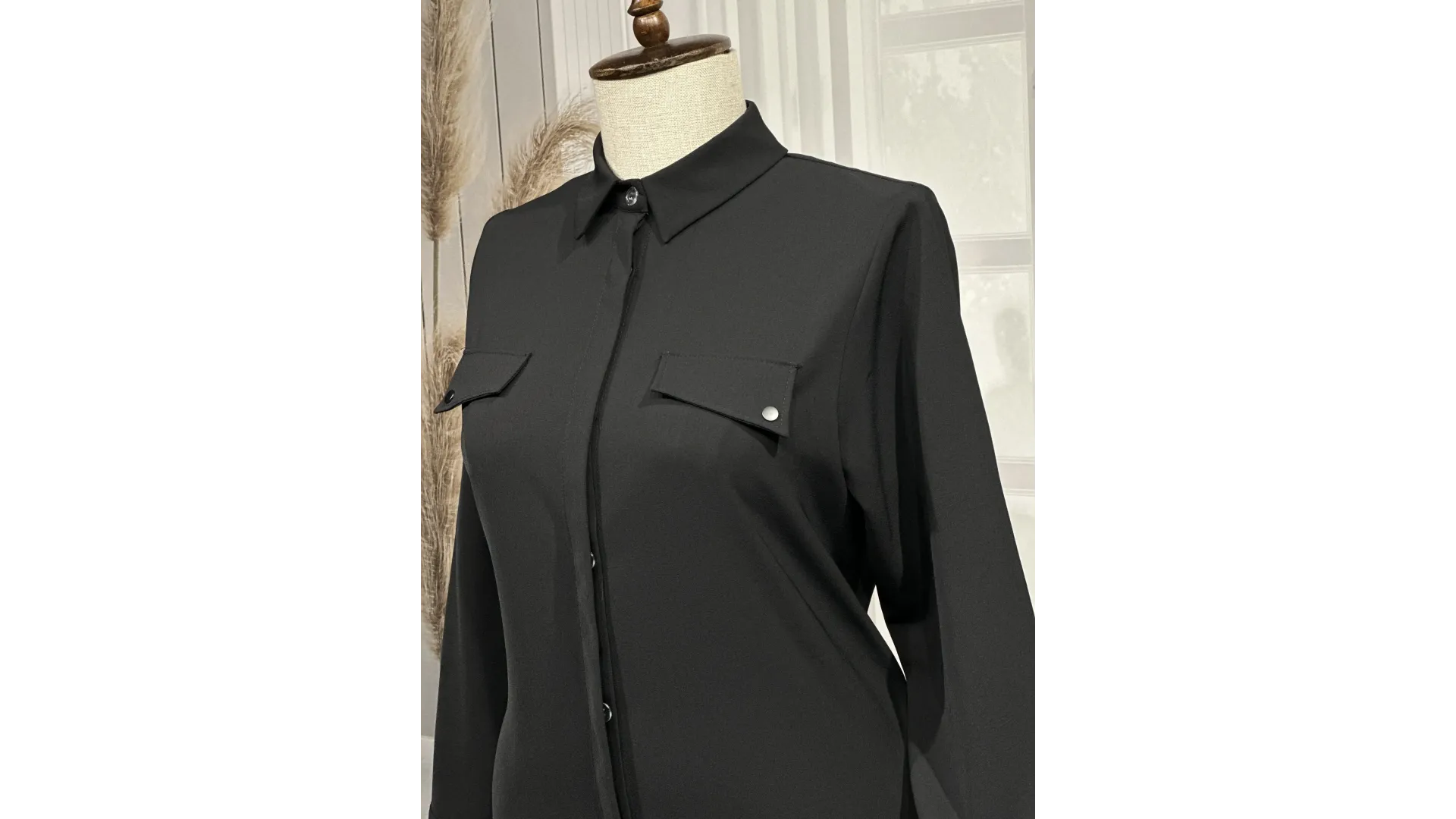 HESNA 5097 TUNİK - SİYAH - (Asorti: 46-52)