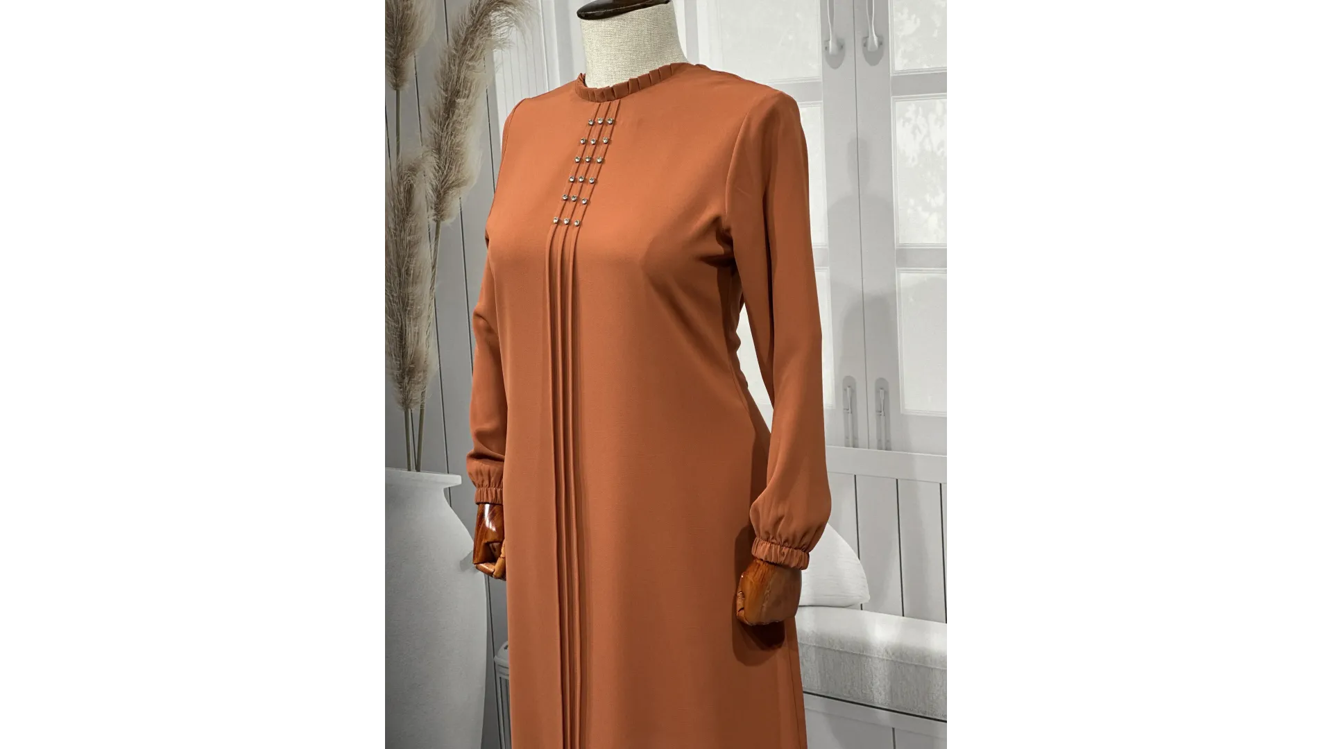 HESNA 5116 TUNİK - KİREMİT - (Asorti: 46-52)