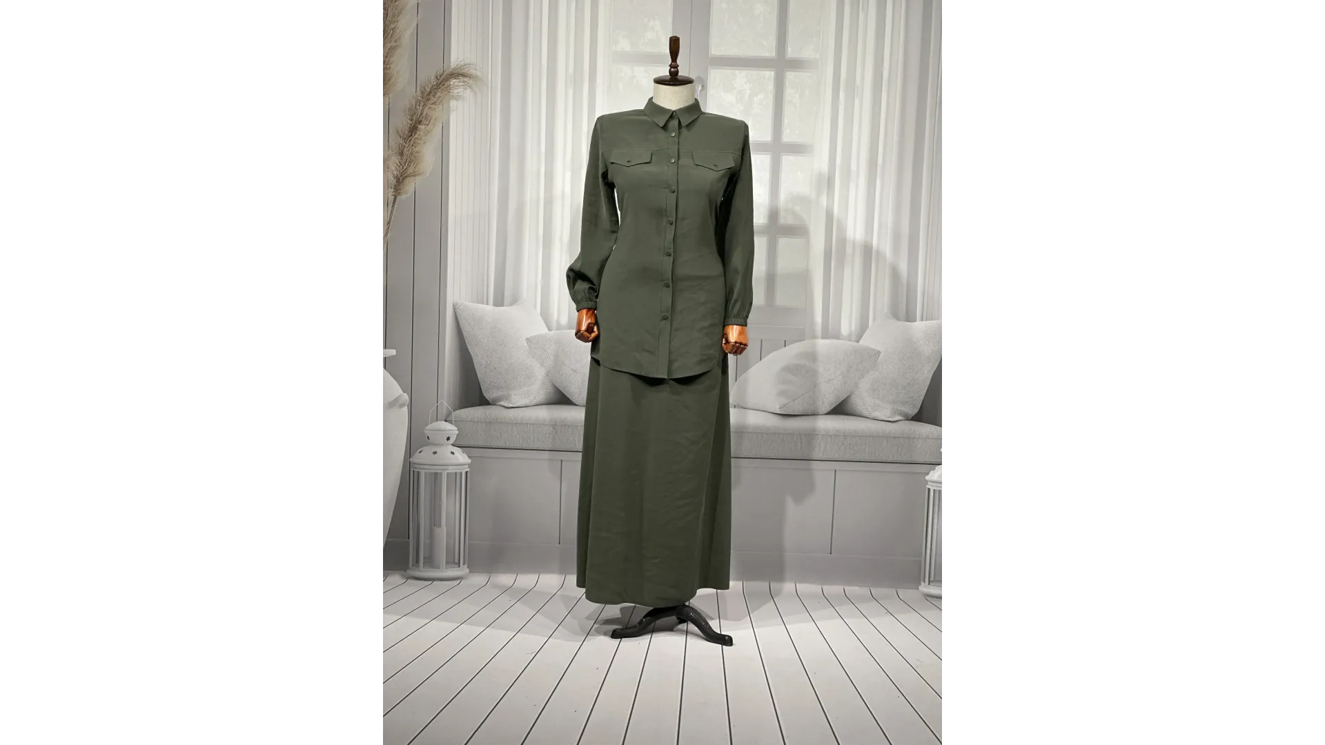 HESNA 7753 TAKIM - HAKİ - (Asorti: 46-52)