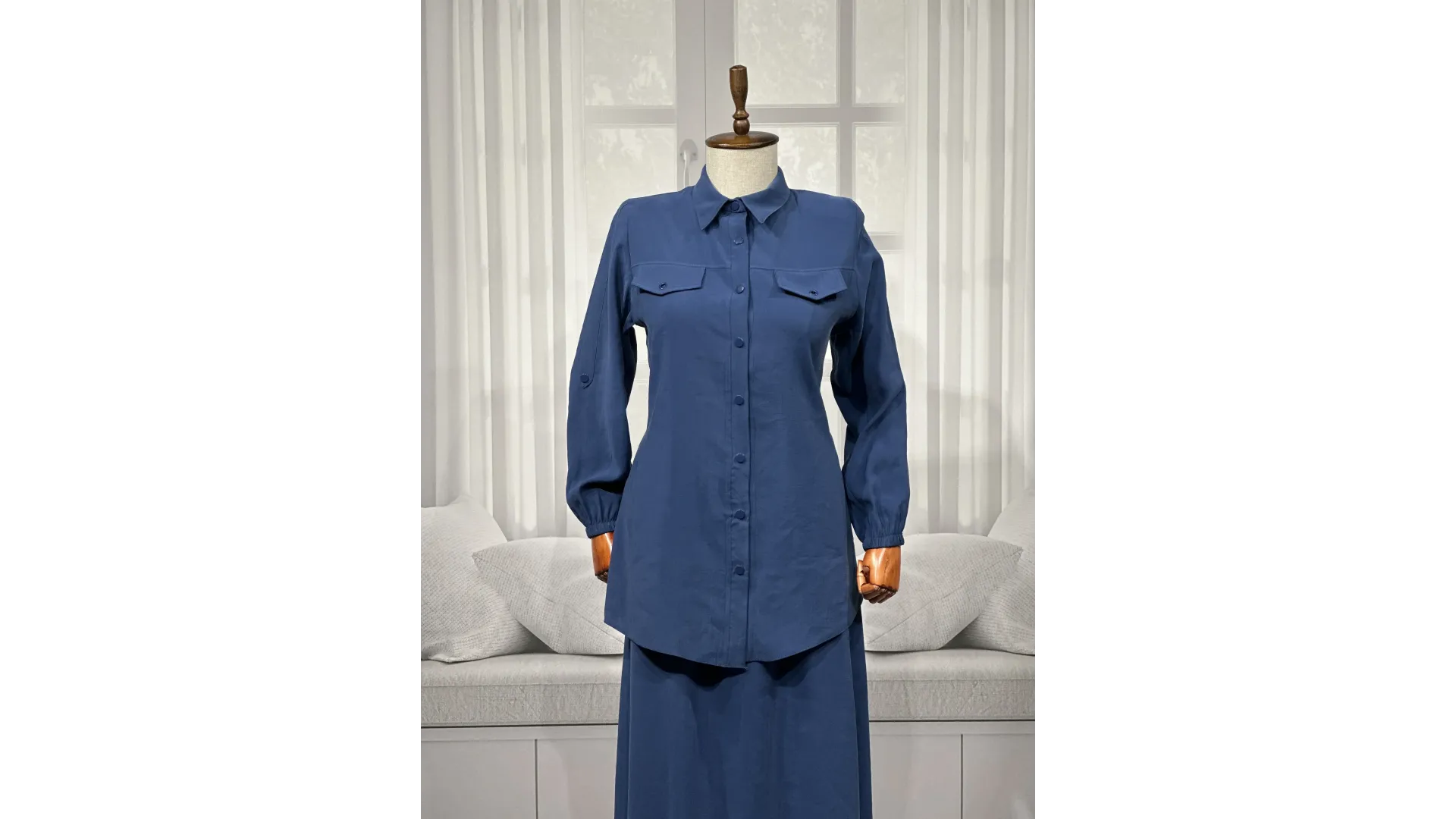 HESNA 7753 TAKIM - İNDİGO - (Asorti: 46-52)