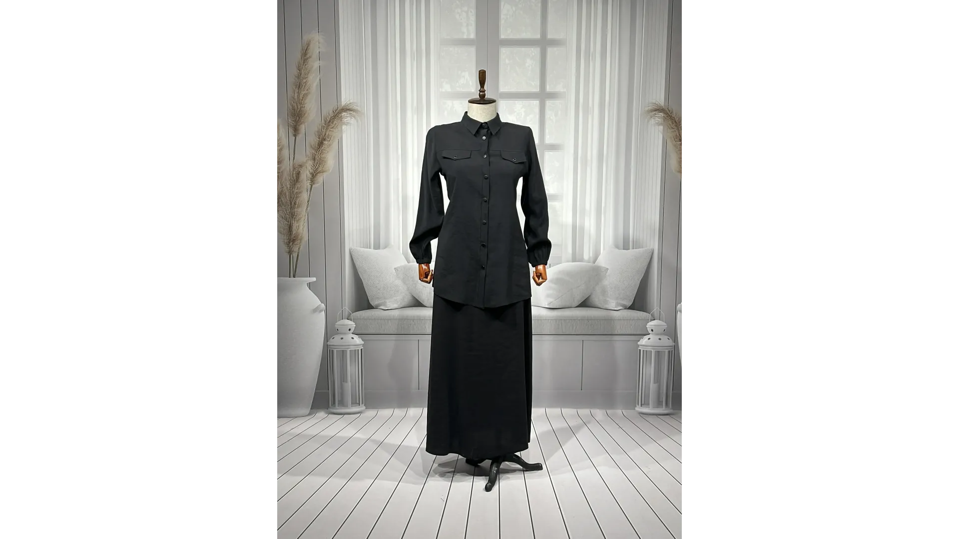 HESNA 7753 TAKIM - SİYAH - (Asorti: 46-52)