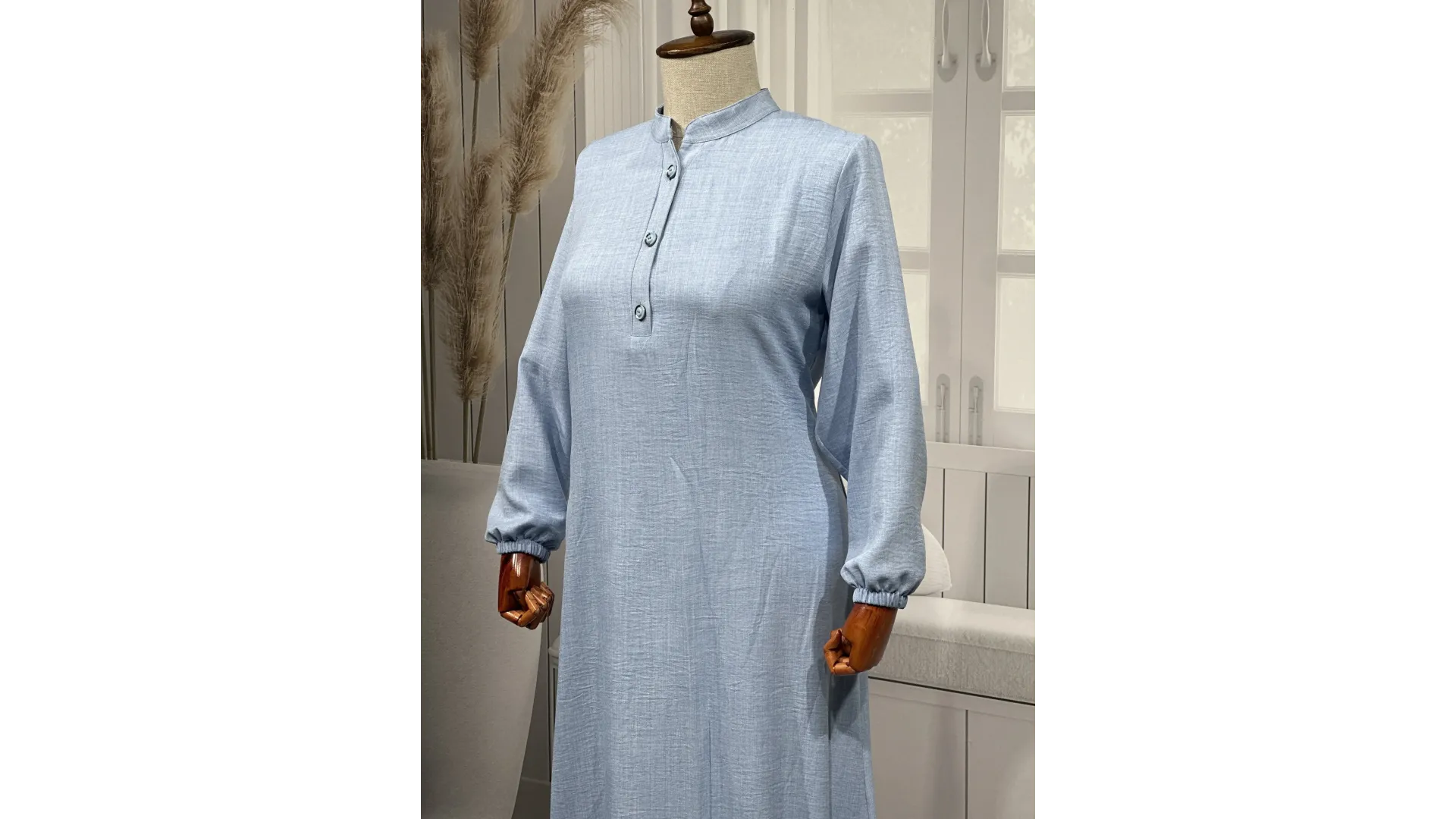 HESNA 8318 ELBİSE - MAVİ - (Asorti: 3-6)