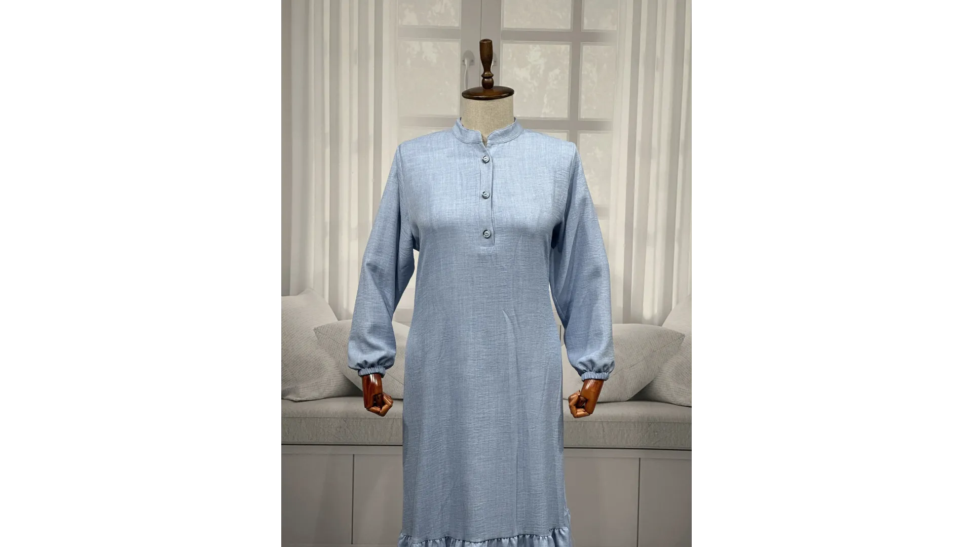 HESNA 8318 ELBİSE - MAVİ - (Asorti: 3-6)