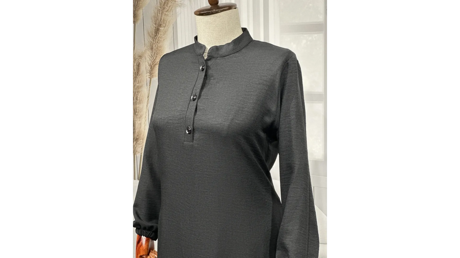 HESNA 8318 ELBİSE - SİYAH - (Asorti: 3-6)