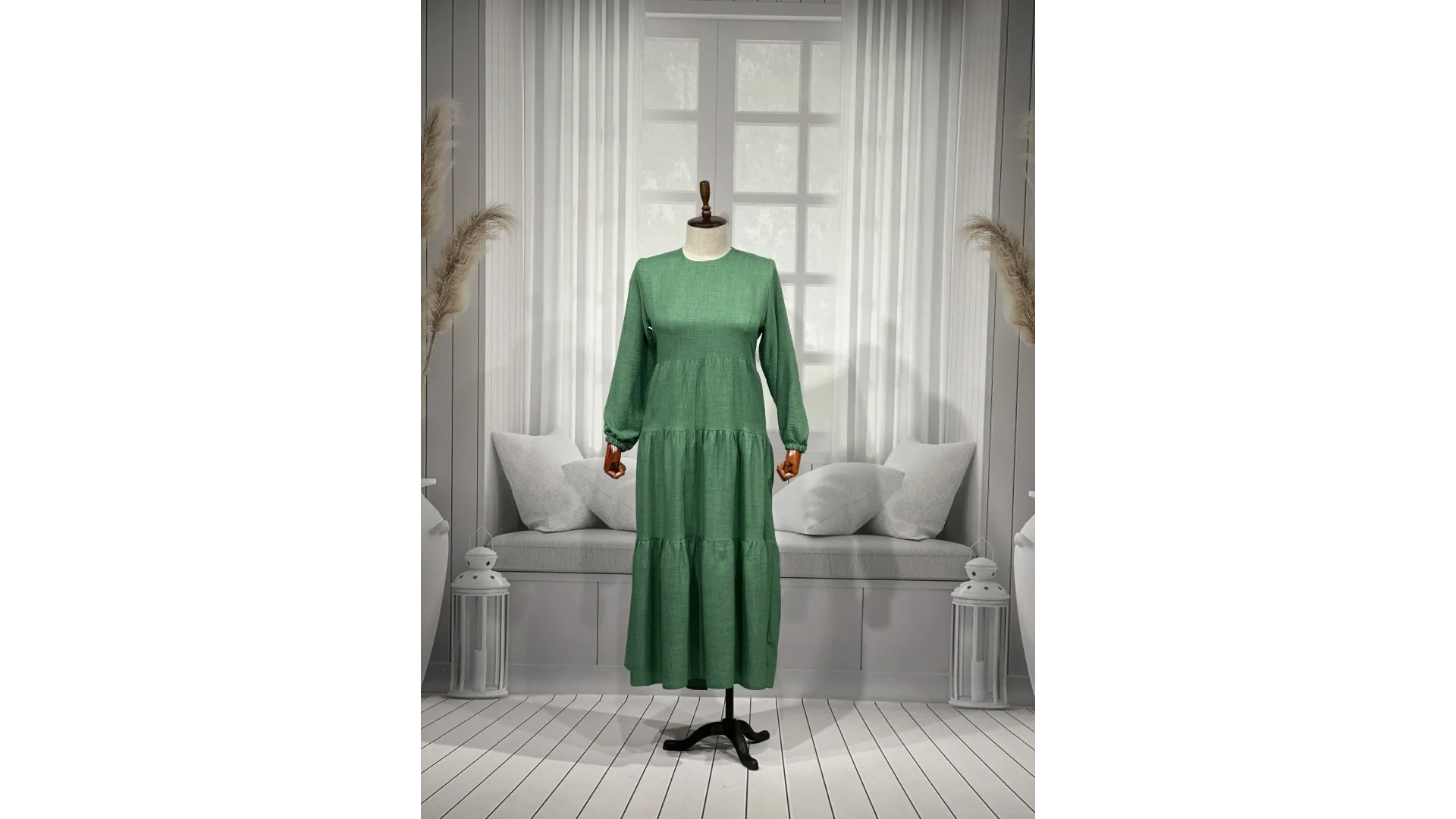 HESNA 8322 ELBİSE - BENETTON - (Asorti: 3-5)