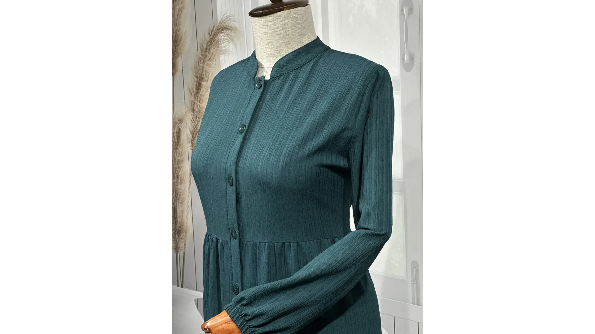 HESNA 8438 ELBİSE - ZÜMRÜT - (Asorti: 3-5)