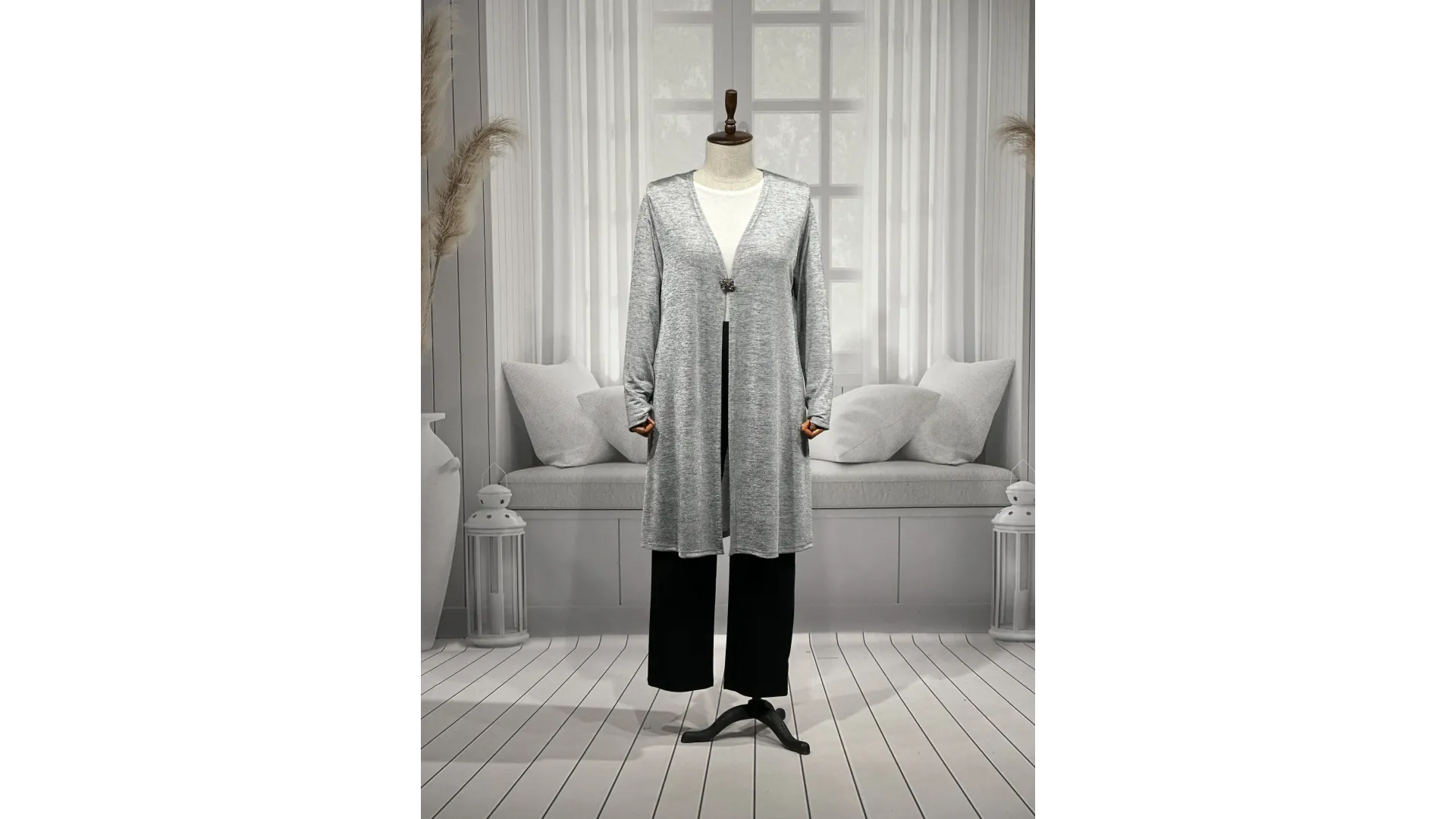 HÜLYA CEKET - GÜMÜŞ - (Asorti: 4-6)