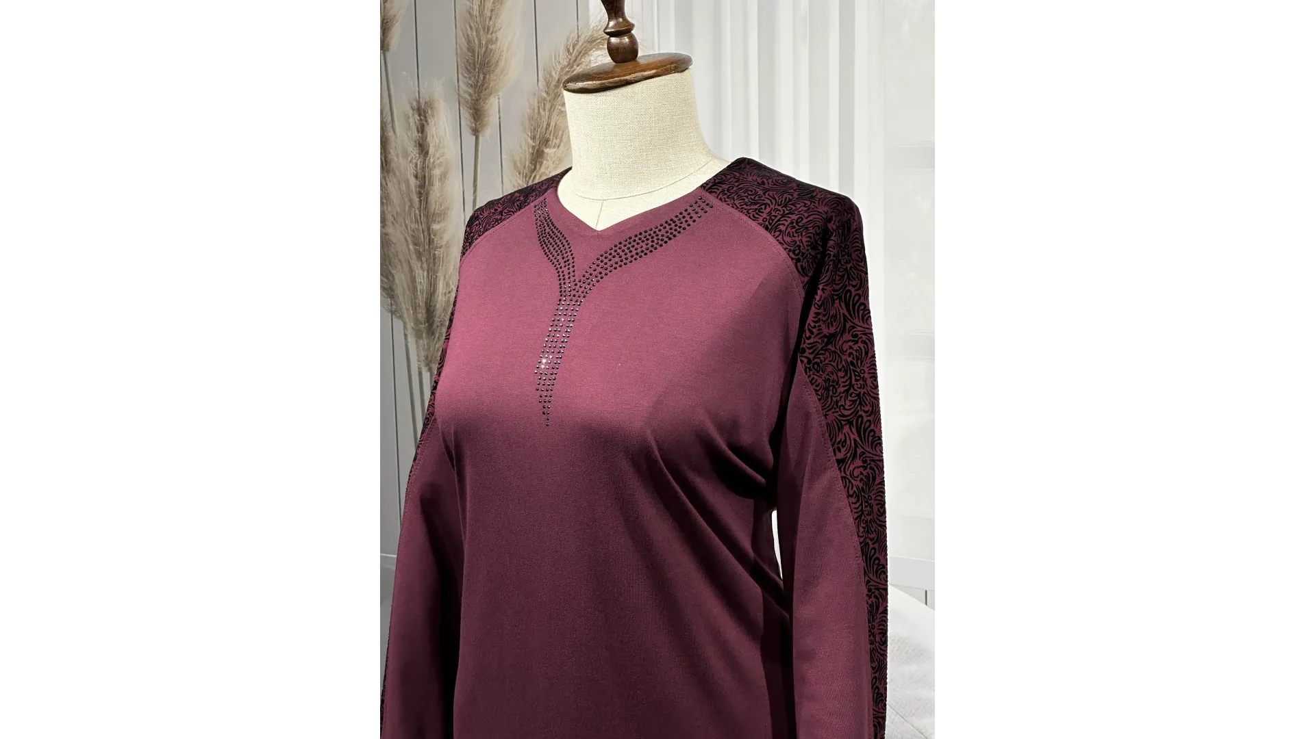 PELİN ELBİSE - AÇIK VİŞNE - (Asorti: 4-6)