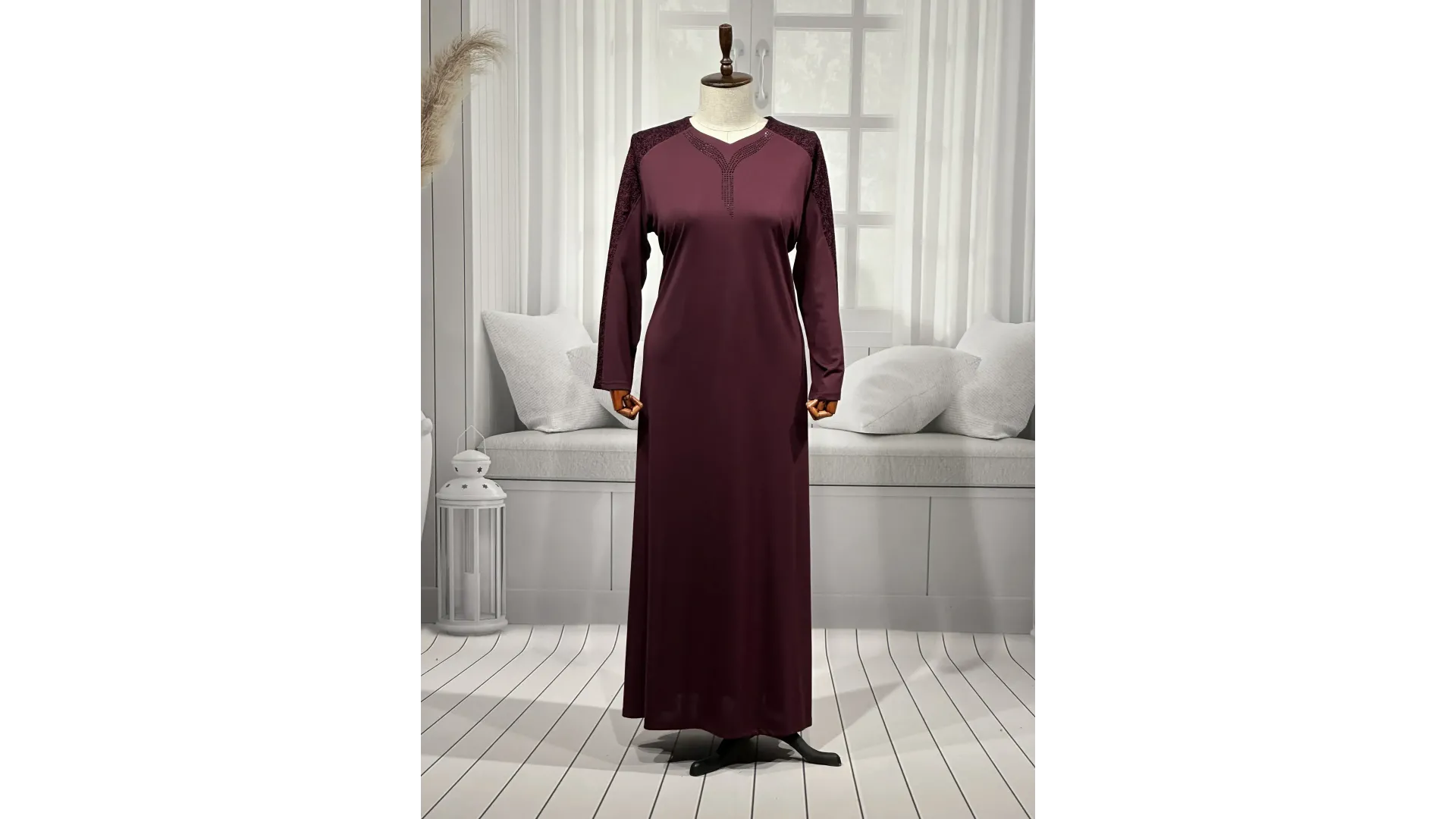 PELİN ELBİSE - AÇIK VİŞNE - (Asorti: 4-6)