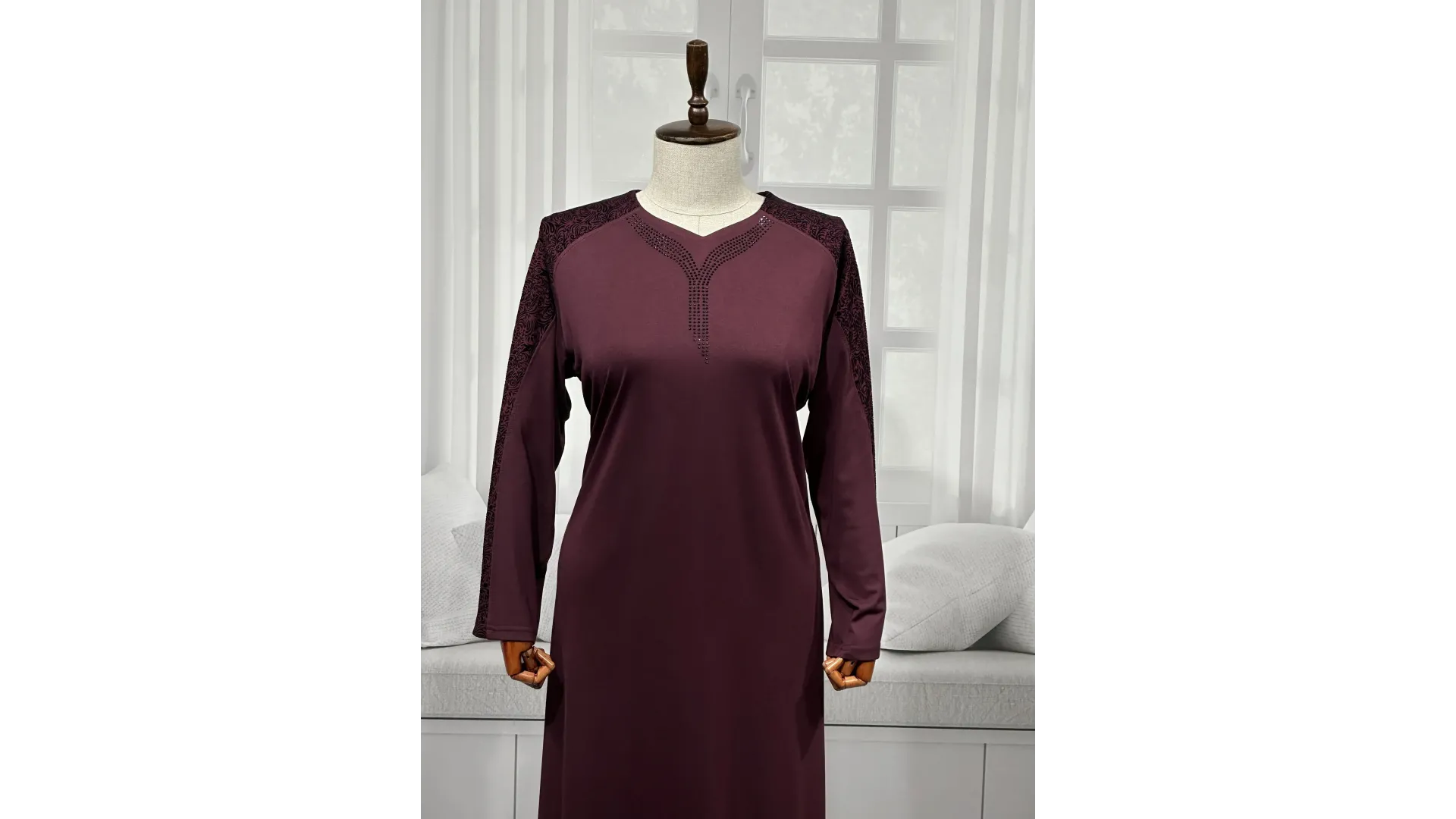 PELİN ELBİSE - AÇIK VİŞNE - (Asorti: 4-6)