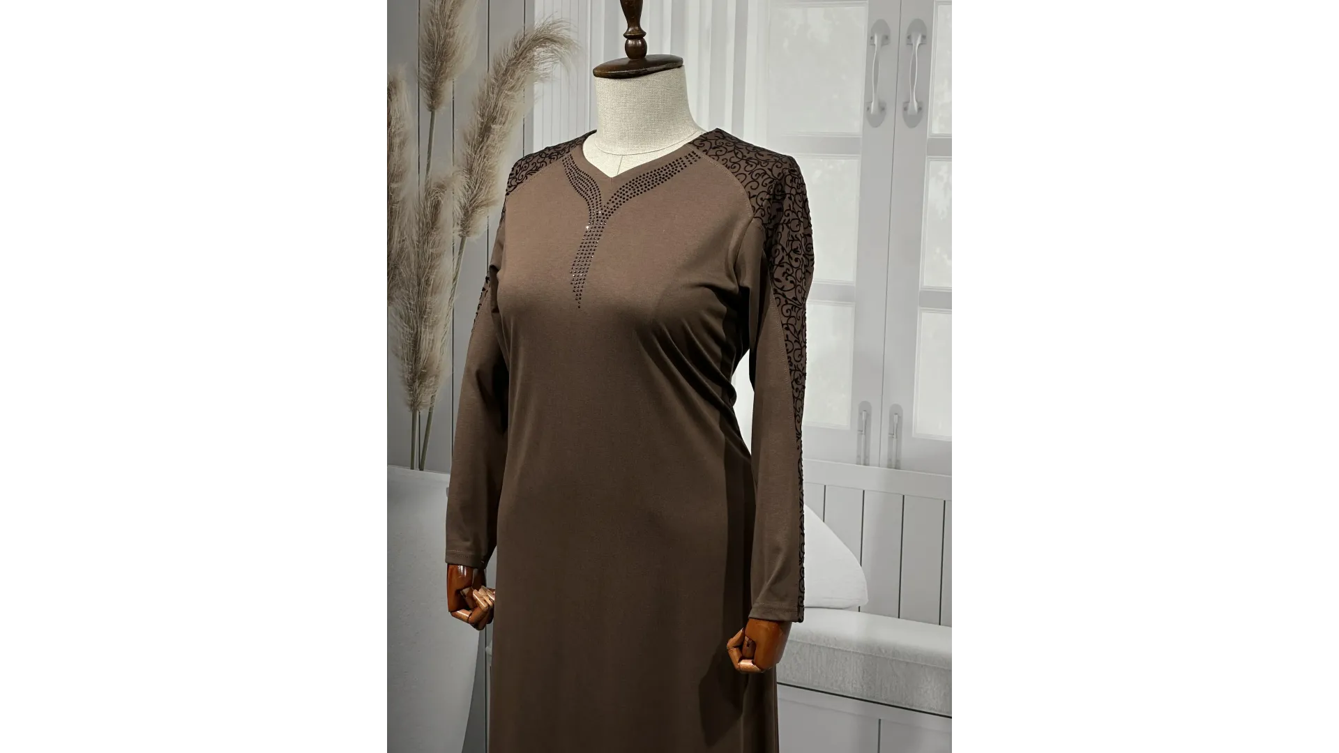 PELİN ELBİSE - VİZON - (Asorti: 4-6)