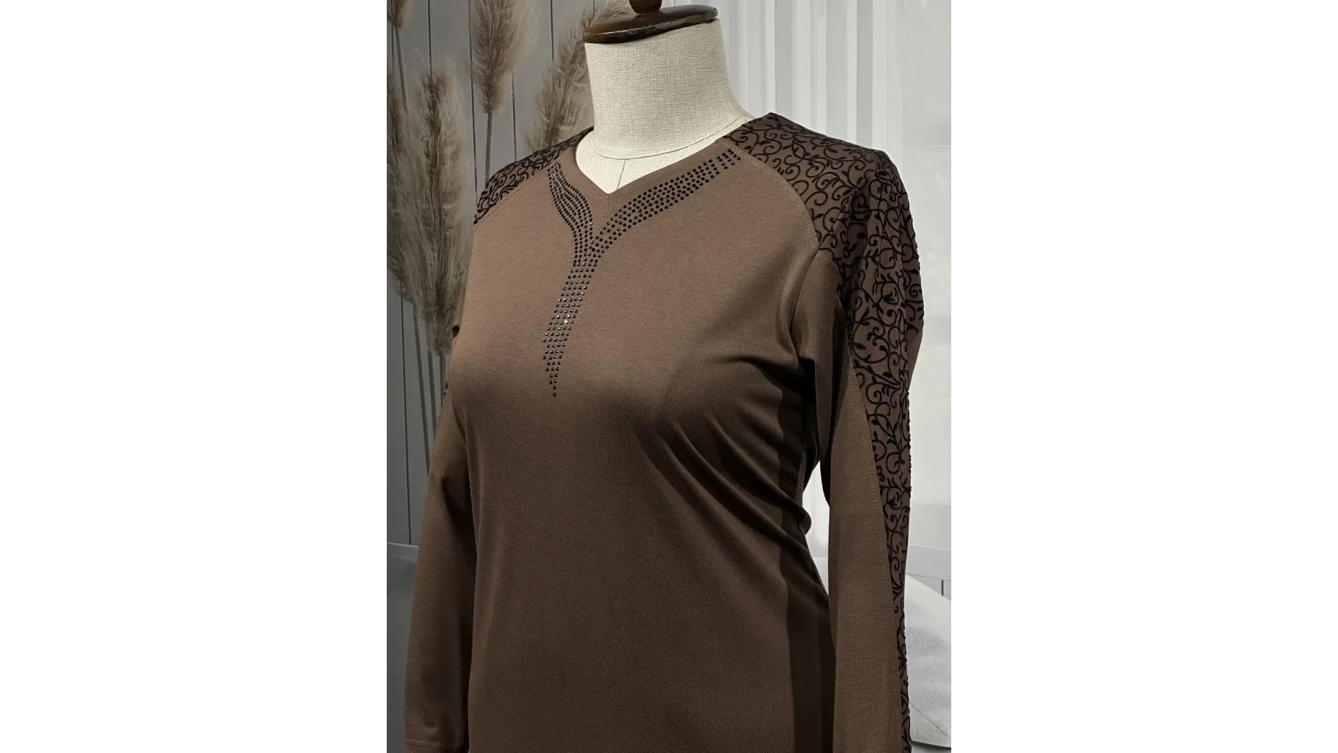 PELİN ELBİSE - VİZON - (Asorti: 4-6)