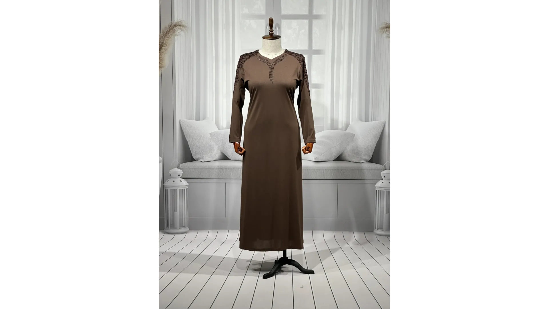 PELİN ELBİSE - VİZON - (Asorti: 4-6)