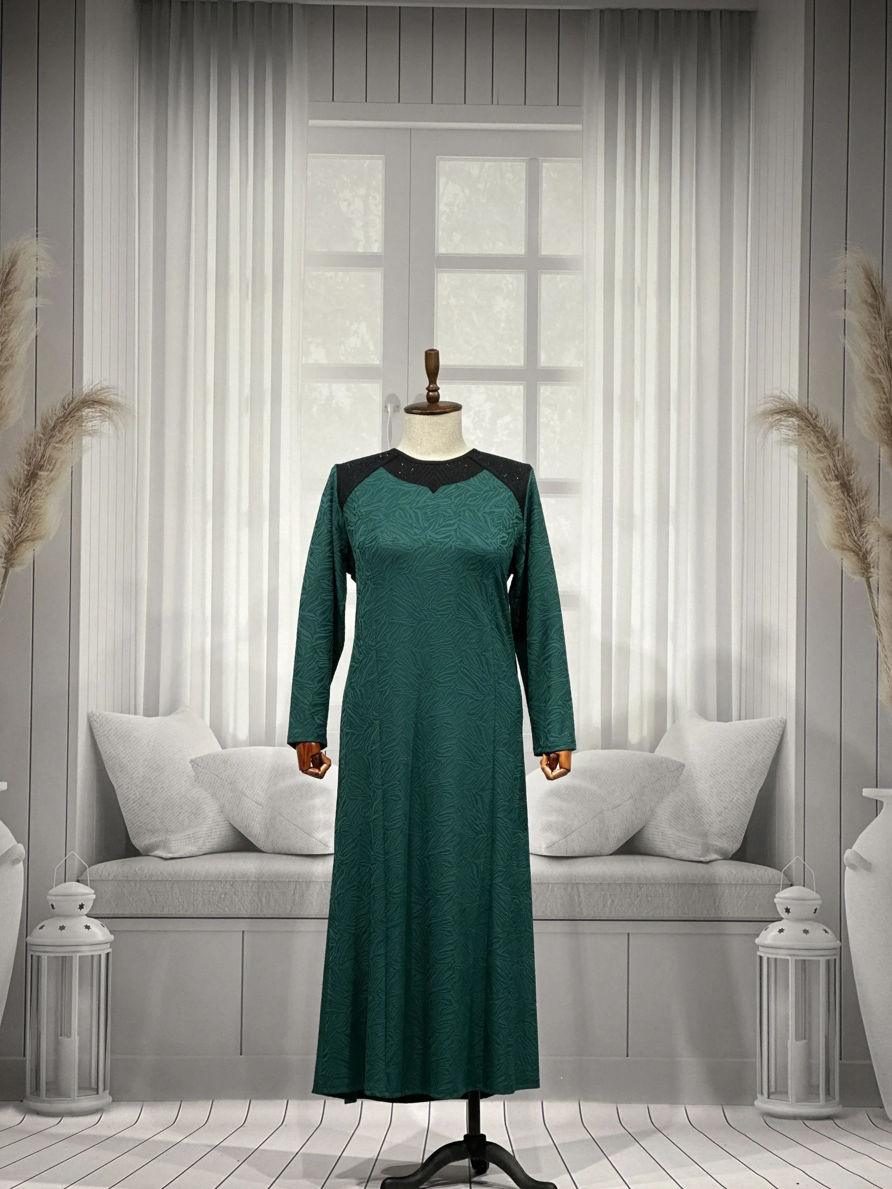 ELVAN ELBİSE - HAKİ - (Asorti: 4-7)