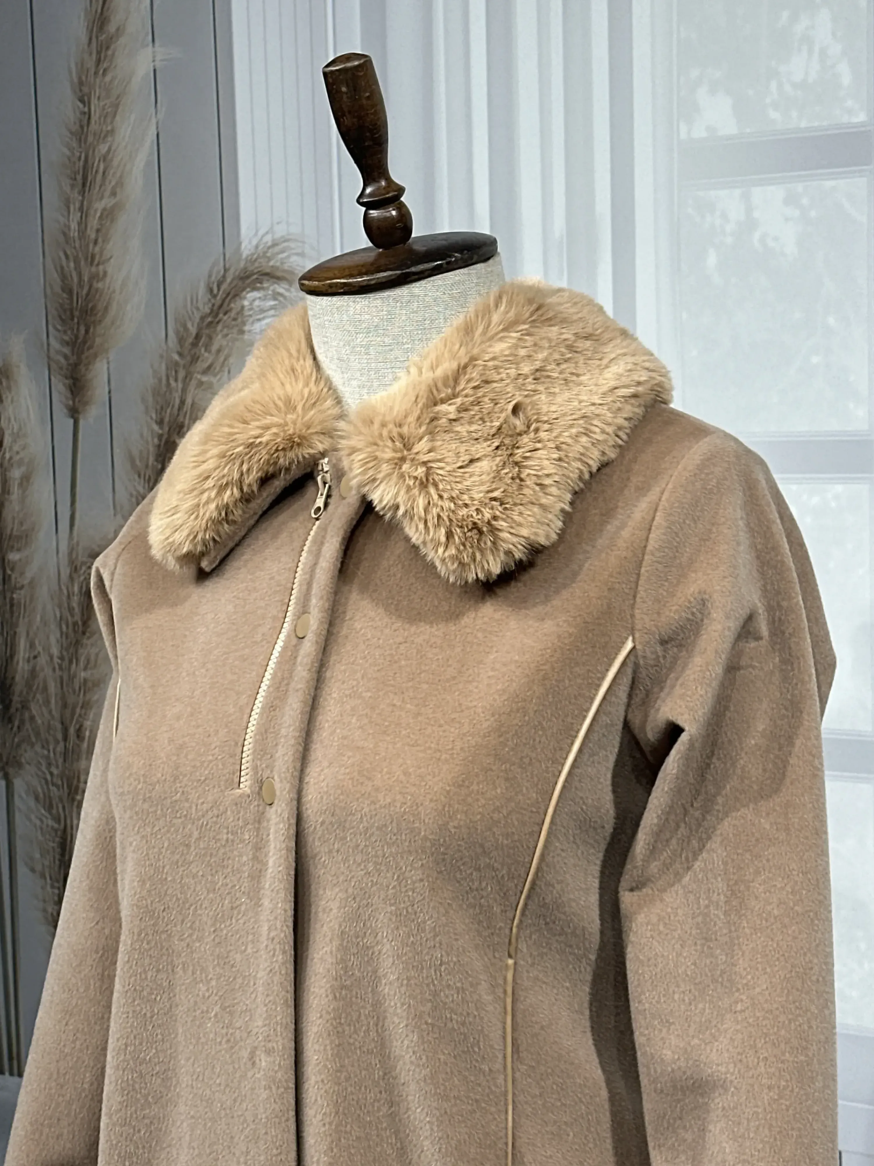 HESNA 2195 PARDESÜ - KOYU CAMEL - (Asorti: 46-52)