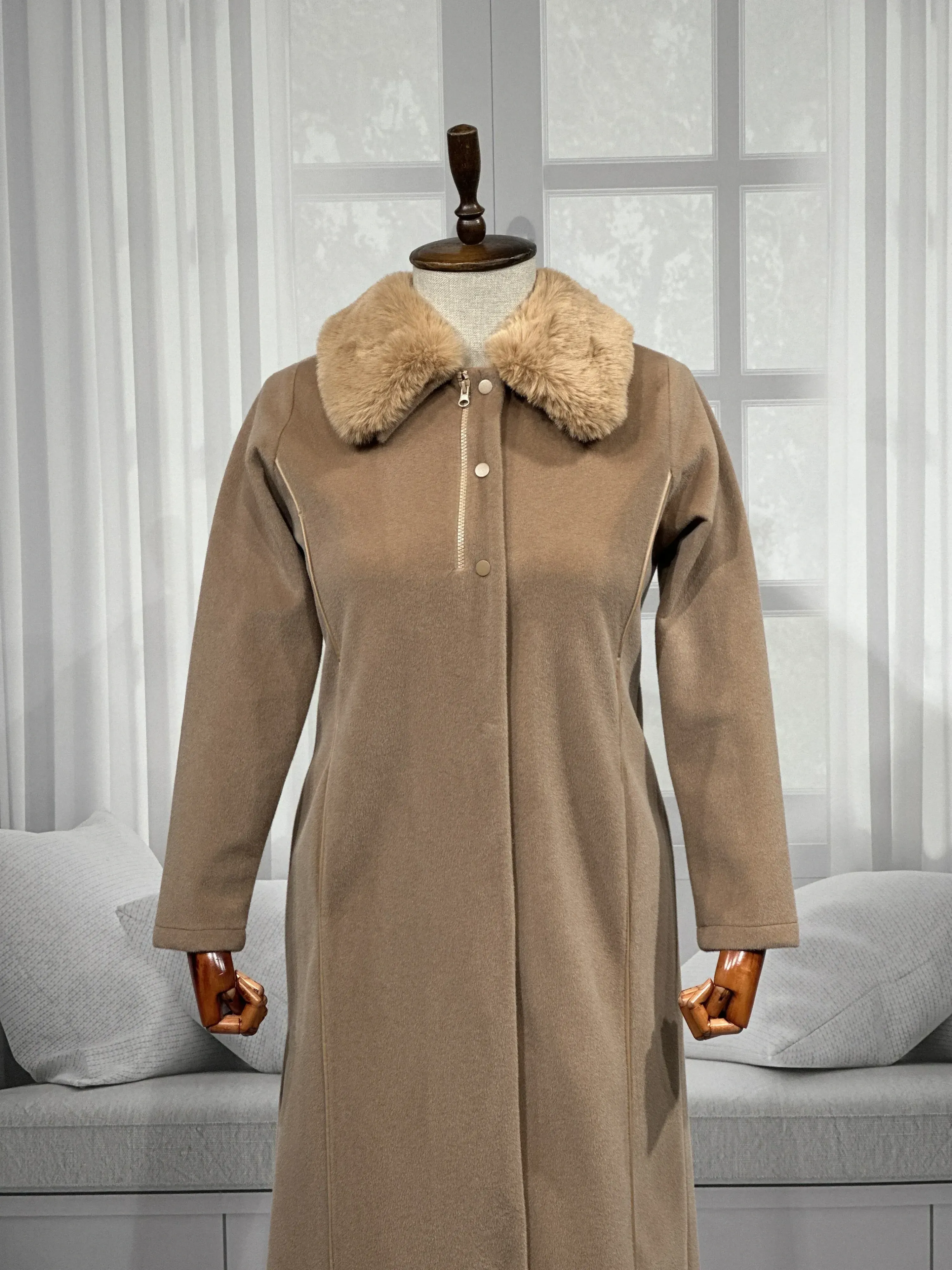 HESNA 2195 PARDESÜ - KOYU CAMEL - (Asorti: 46-52)