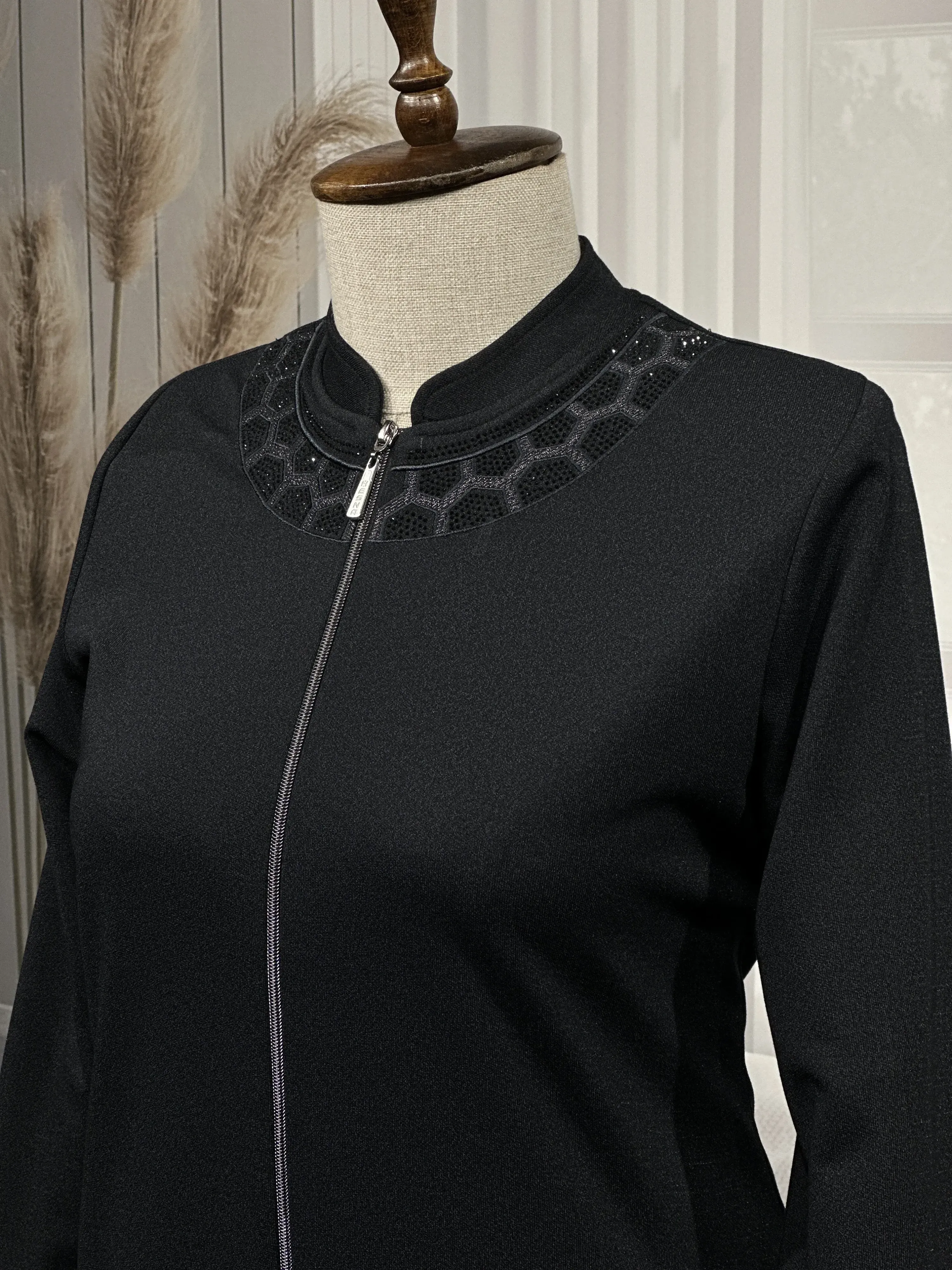 HESNA 2203 NAKIŞLI PARDESÜ - LACİVERT - (Asorti: 4-7)